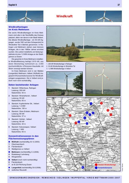 Statusbericht Erneuerbare Energien - Remscheid ... - Kreis Mettmann