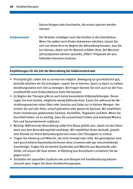 blaue Ratgeber „Strahlentherapie“ - Deutsche Krebshilfe eV