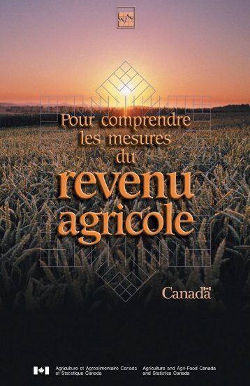 Pour comprendre les mesures du revenu agricole - Agriculture et ...