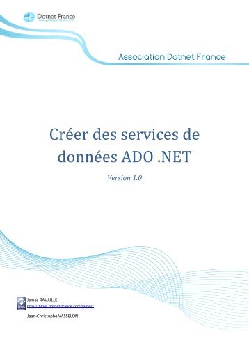 Créer des services de données ADO .NET - Dotnet-France