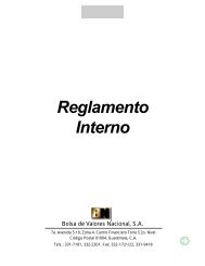 Reglamento Interno - Bolsa de Valores Nacional