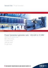 Power Generation generator sets - Mitsubishi Turbocharger and ...