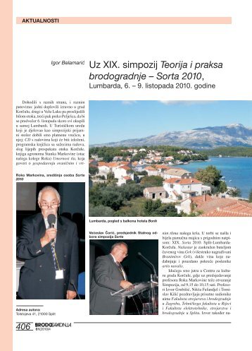 Uz XIX. simpozij Teorija i praksa brodogradnje - Brodarski institut