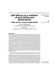 Self-efficacy as a mediator of goal setting and performance