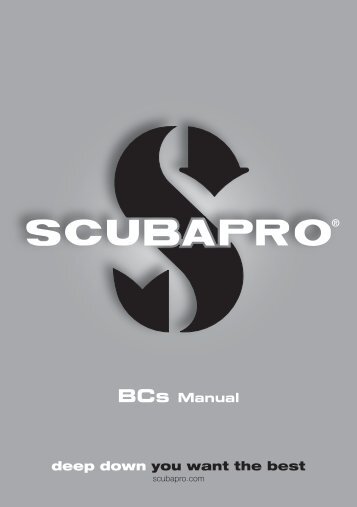 Regulators user manual - Scubapro