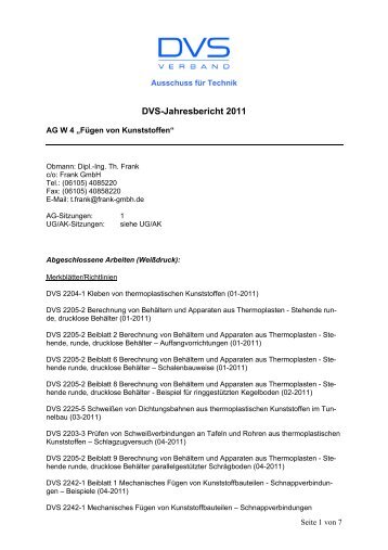 W4_Jahresbericht_2011.pdf - Ausschuss für Technik