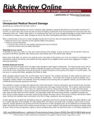 Unexpected Medical Record Damage - Princeton Insurance
