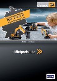 Aktuelle Mietpreisliste fÃ¼r Unternehmer (Nettopreise) - DEMCO JCB