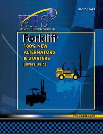 Forklift Alternators & Starters - WAIglobal