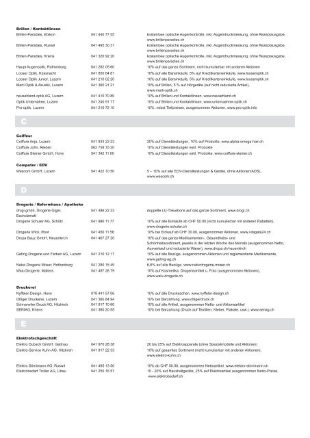 Rabattliste 2012.pdf - Pro Senectute Luzern