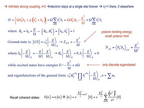 The Holstein polaron: results from numerical and analytical ... - PiTP