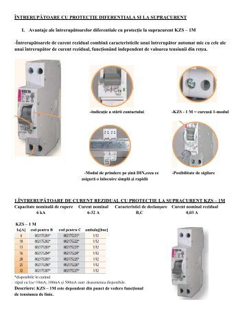 Intrerupatoare-automate-cu-protectie-diferentiala ... - BRIO ELECTRIC