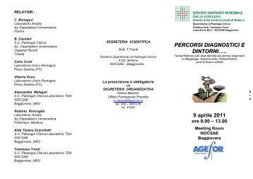 Programma dell'evento - Azienda USL di Modena