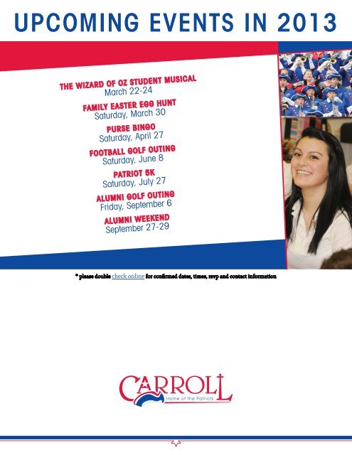 Winter 2013 Online Edition of Reflections - Carroll High School