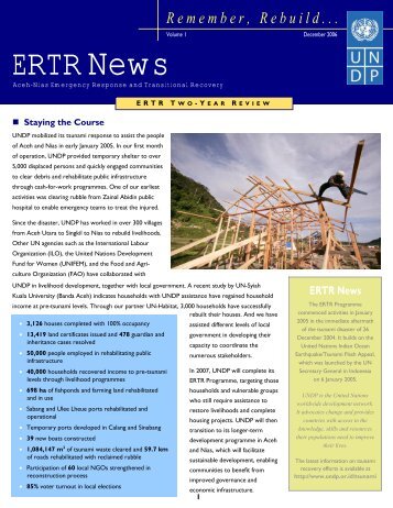 ERTR News - UNDP