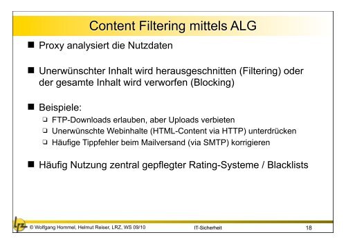 14. Firewalls und Intrusion Detection Systeme