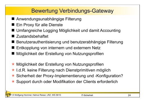 14. Firewalls und Intrusion Detection Systeme