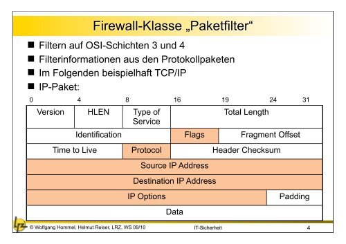 14. Firewalls und Intrusion Detection Systeme