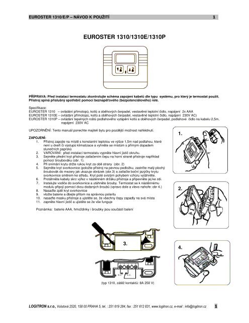 EUROSTER 1310/1310E/1310P - Logitron