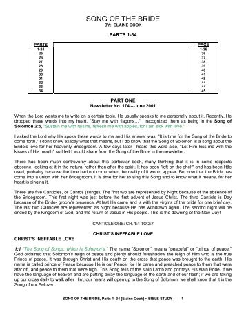 Song of the Bride, Parts 1-34 - Feasting at the King's Table