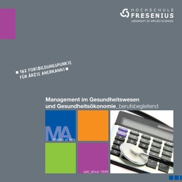 Management im Gesundheitswesen und ... - Hochschule Fresenius