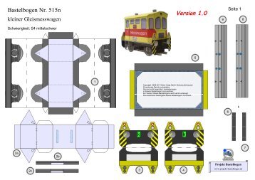 Bastelbogen 515n kleiner Gleismesswagen - Projekt Bastelbogen