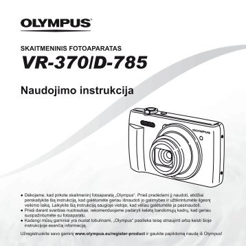 Naudojimo instrukcija VR-370/D-785 - Olympus