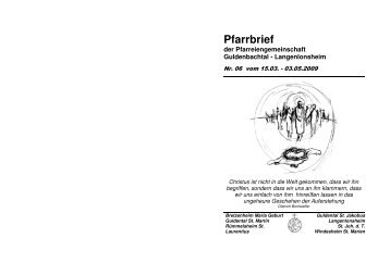 Pfarrbrief - maria-geburt-bretzenheim.de