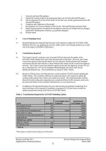 Devizes Strategic Development Brief - Wiltshire Council