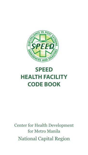 speed health facility code book - WHO Western Pacific Region ...