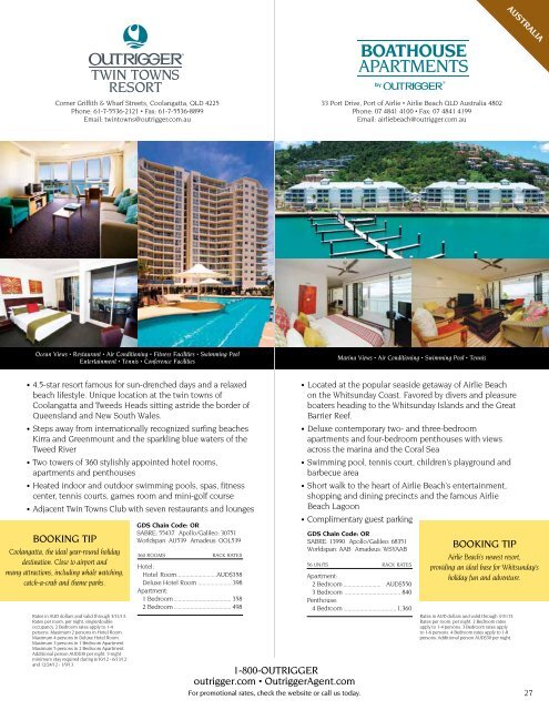 2012 travel professionals guide - Outrigger Hotels and Resorts