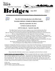 Bridges Newsletter June 2013 - Saint Paul Area Synod