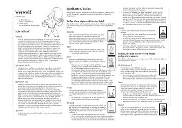 Werwolf Spielanleitung Werwolf Spielanleitung