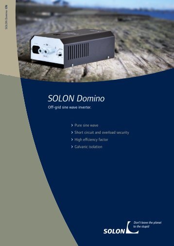 SOLON DC AC Inverter - Domino TC05/12 TC07/24