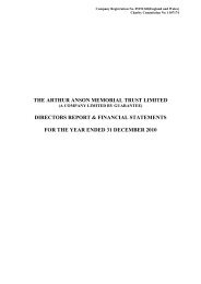 Anson Trust Final Accounts 2010 - Marcham and District News