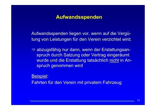 Besteuerung der Sportvereine - Das Finanzamt Trier