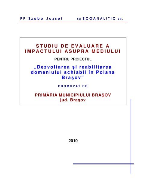 STUDIU DE EVALUARE A IMPACTULUI ASUPRA MEDIULUI ...