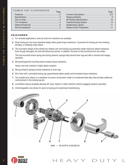 heavy duty locks - levers - Best Access Systems