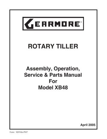 ROTARY TILLER - Gearmore, Inc.