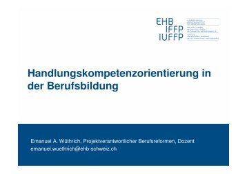 Handlungskompetenzorientierung in der ... - OdA Gesundheit