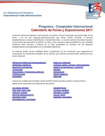 Programa - Comprador Internacional Calendario de Ferias y ...