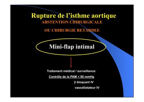 Rupture de l'isthme aortique - SMUR BMPM