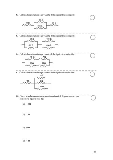 Ejercicios de la unidad didÃ¡ctica 6.- Electricidad y ... - IES Rey Pastor