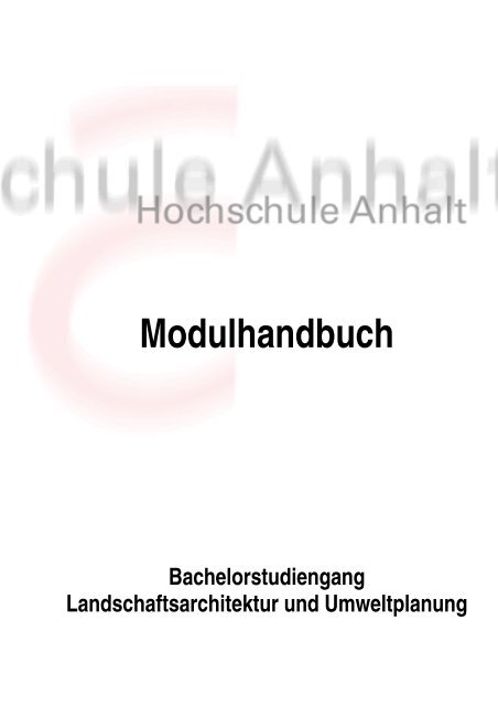 Modulhandbuch - Fachbereich Landwirtschaft - Ökotrophologie ...