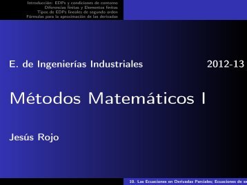 Ecuaciones de segundo orden - MatemÃ¡tica Aplicada a la IngenierÃ­a