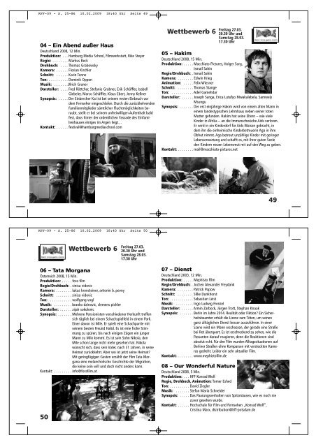 Information, Beratung und Hilfe - Landshuter Kurzfilmfestival