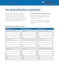 Tax diversification worksheet - Putnam Investments