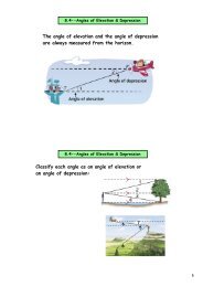 Angles of elevation and depression worksheet with answers
