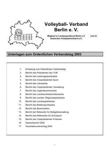 Aufwand: (Einzelposten) Seite 1 von 4 - Volleyball-Verband Berlin