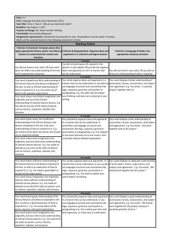 literature essay marking rubrics literature essay marking rubrics